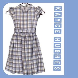 KAYCE HUGHES Girls Cotton Plaid Dress Size 6